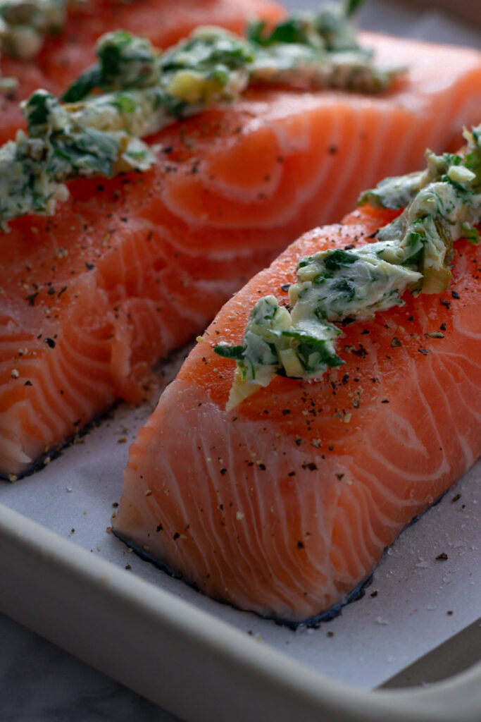 How To Make Tasty Garlic And Herb Roast Salmon Days Of Jay