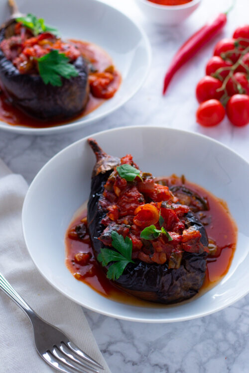 How To Make Imam Bayildi Turkish Stuffed Eggplants