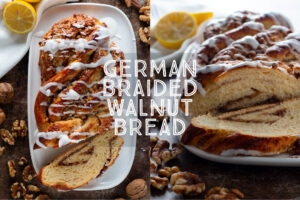 Nusszopf or German Braided Nut Bread title card.