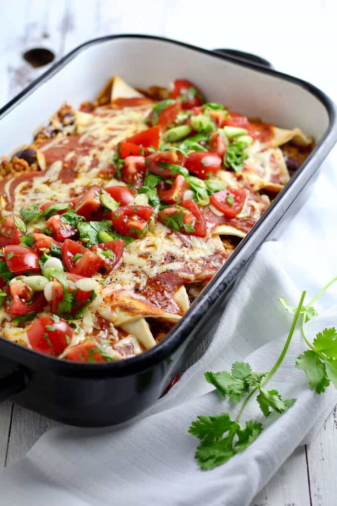 Easy Beef Enchiladas.