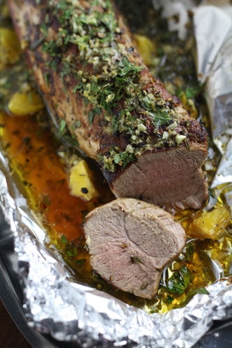 garlic herb roast pork