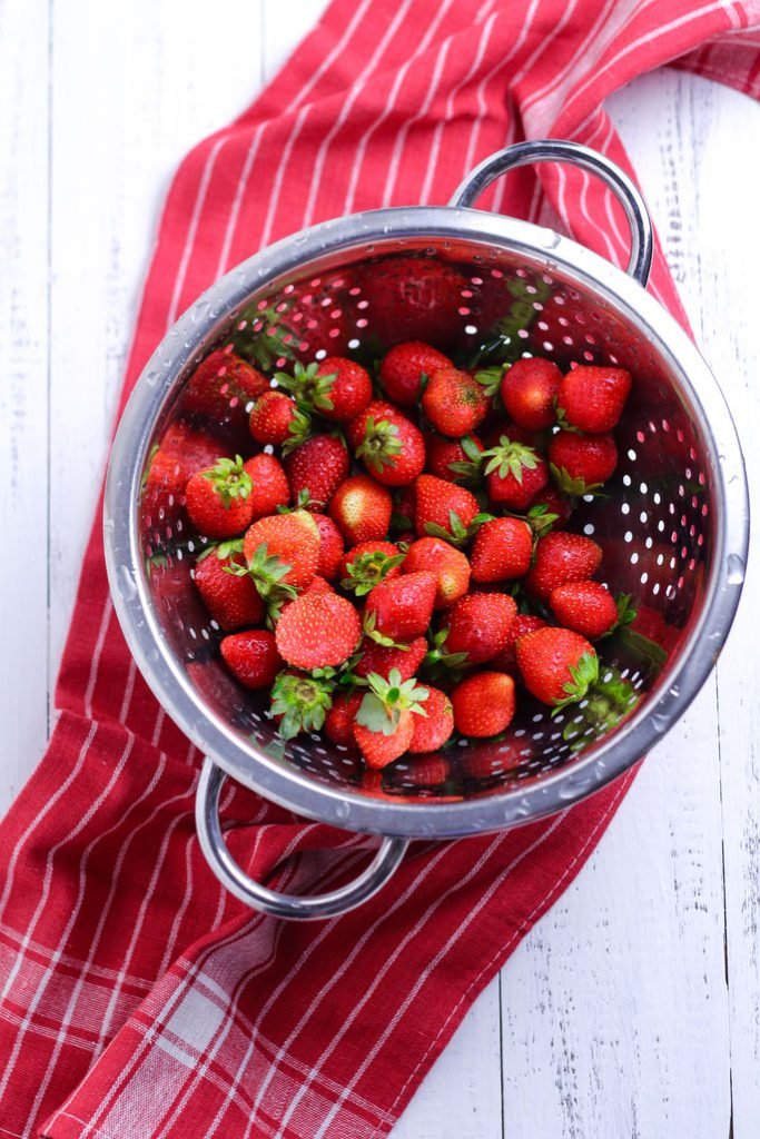 Strawberries for Strawberry Ripple Semifreddo