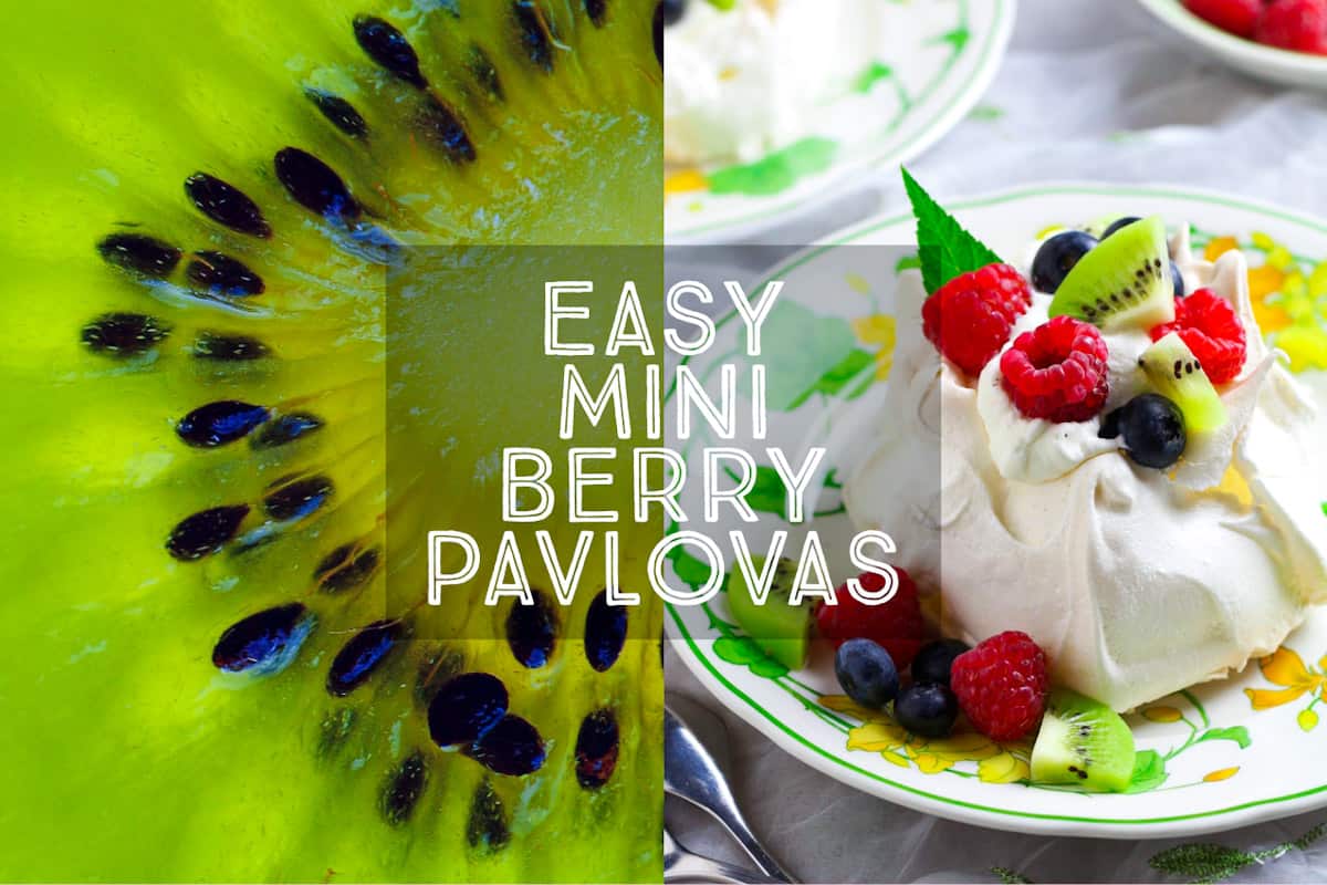 Mini Berry Pavlova title card.