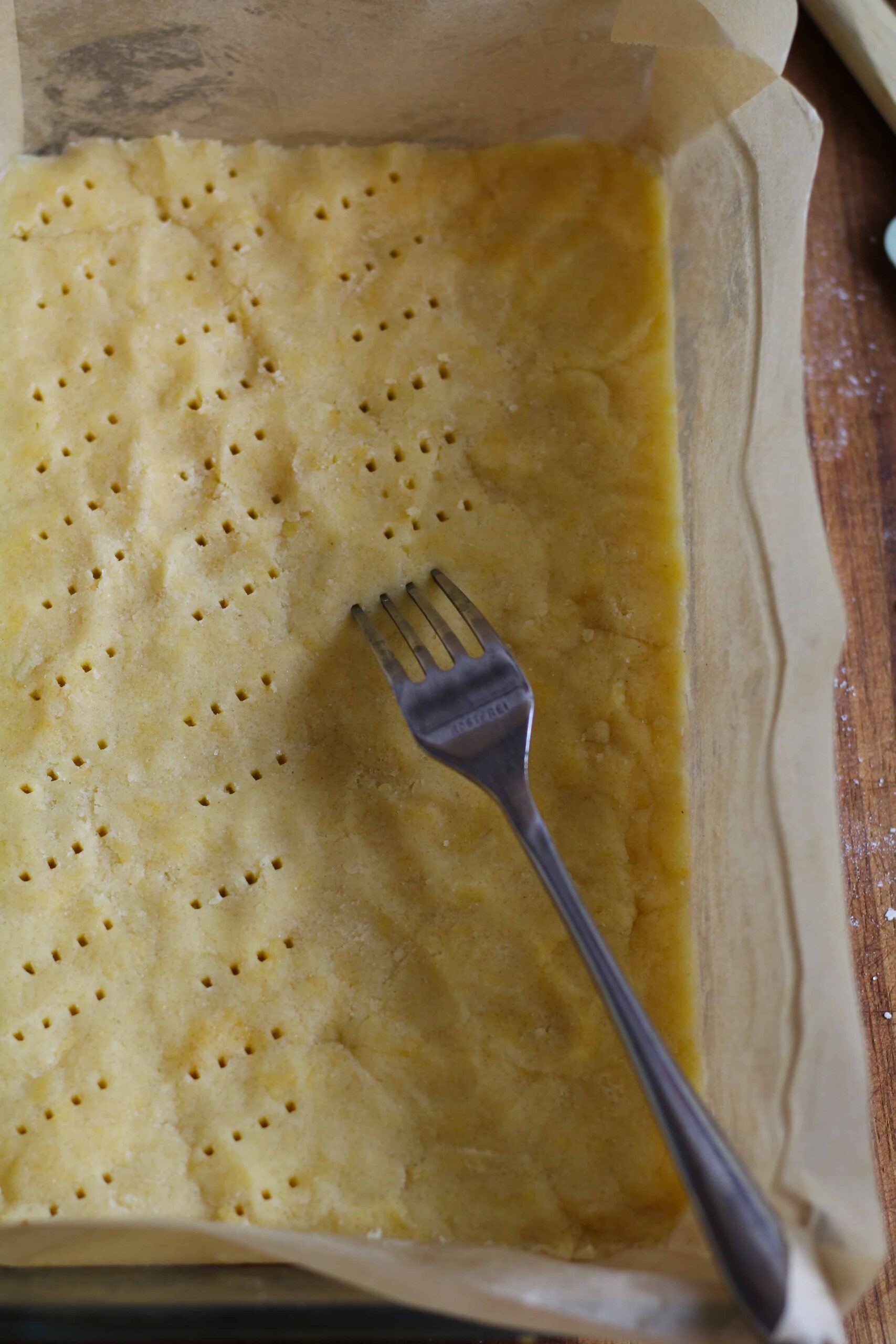 Docked Shortbread Dough Docked Shortbread Dough