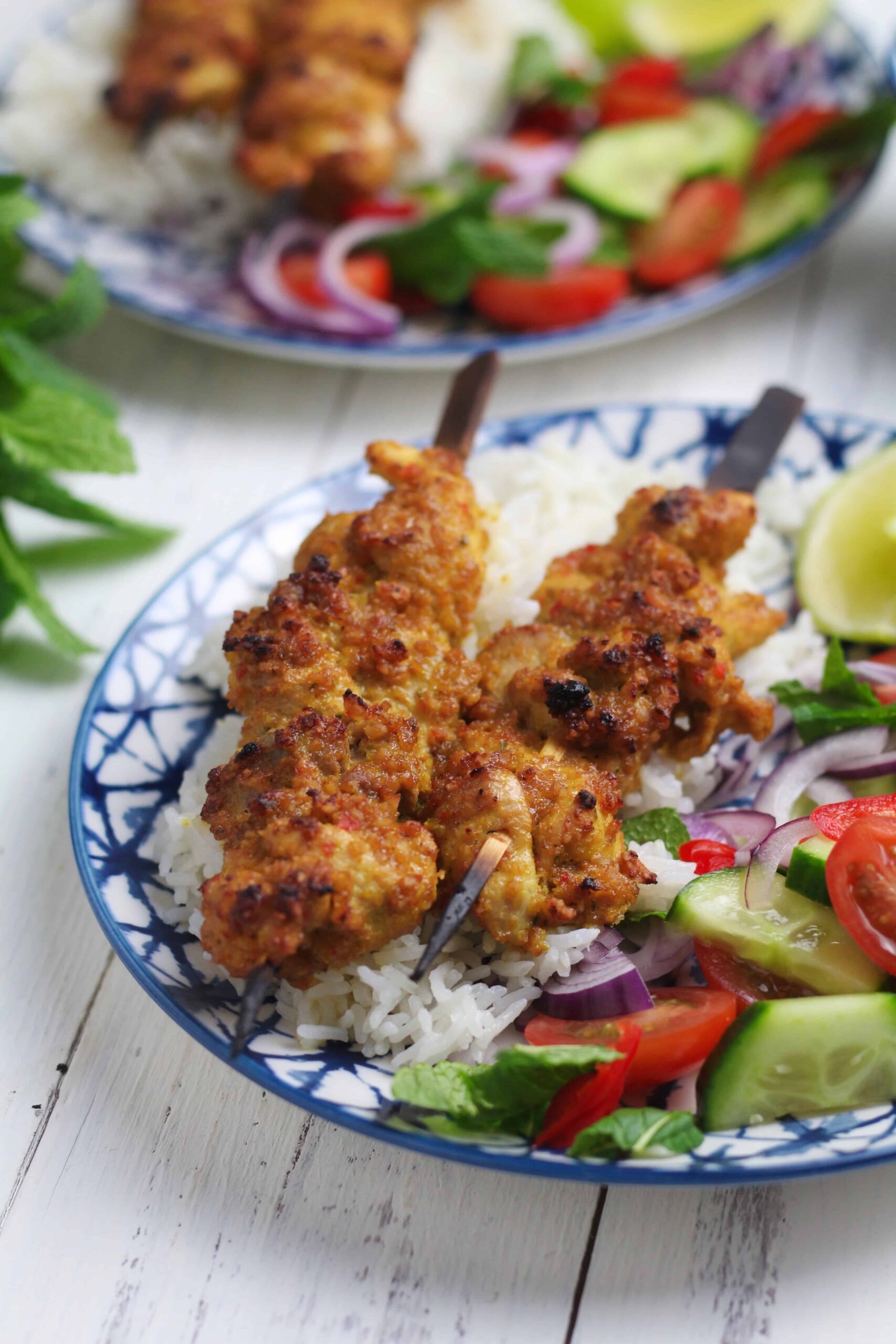 Grilled Chicken Satay Skewers Grilled Chicken Satay Skewers
