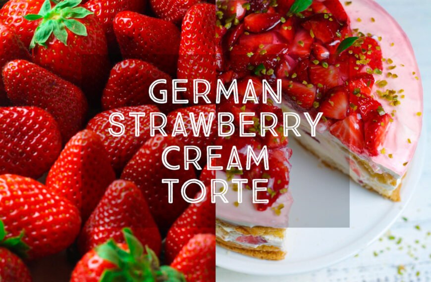 German Strawberry Cream Torte