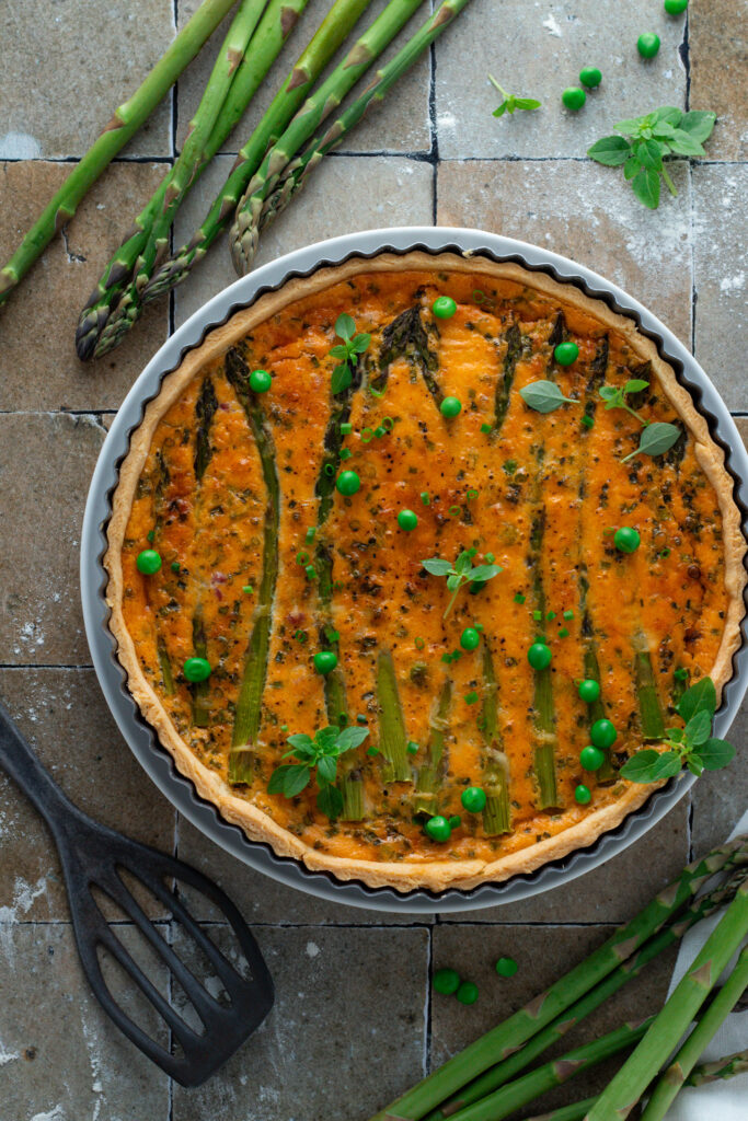 Asparagus and Bacon Quiche.