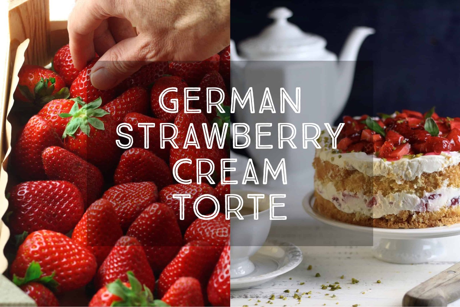 German Strawberry Cream Torte