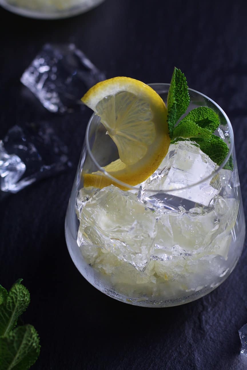 Gin and Tonic Jelly Lemon Granita Gin and Tonic Jelly Lemon Granita