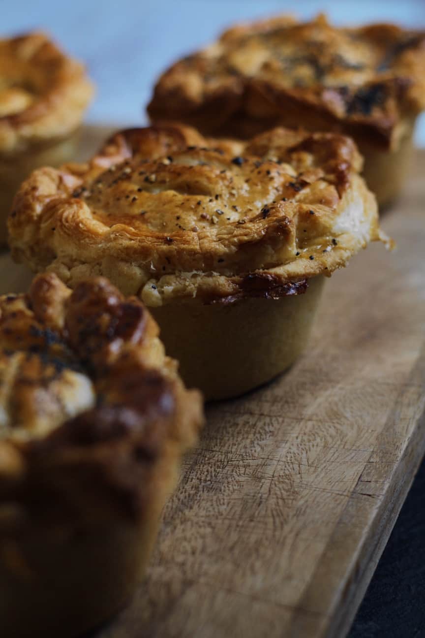ImageCreamy Chicken and Mushroom Pies12 Creamy Chicken and Mushroom Pies