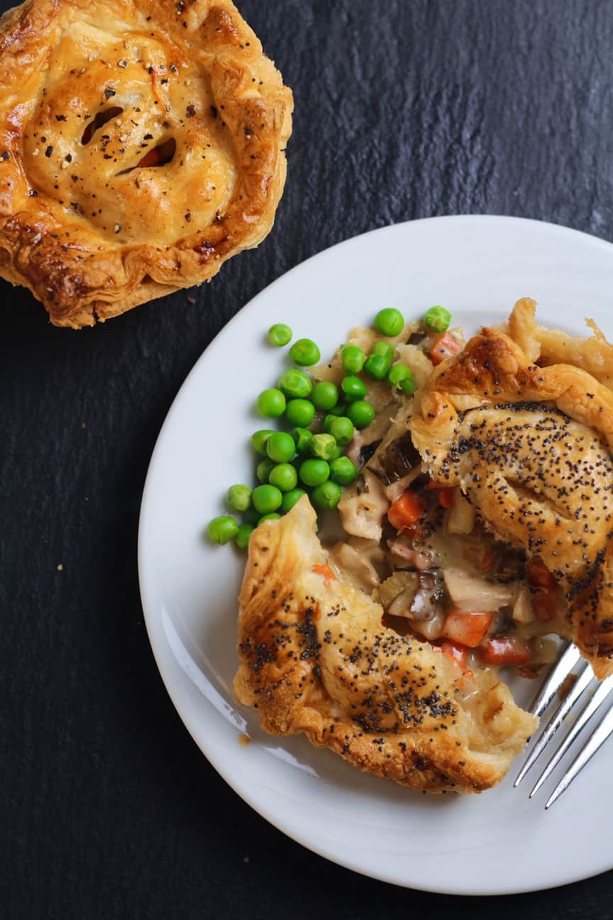 Creamy Chicken and Mushroom Pies-16 Creamy Chicken and Mushroom Pies