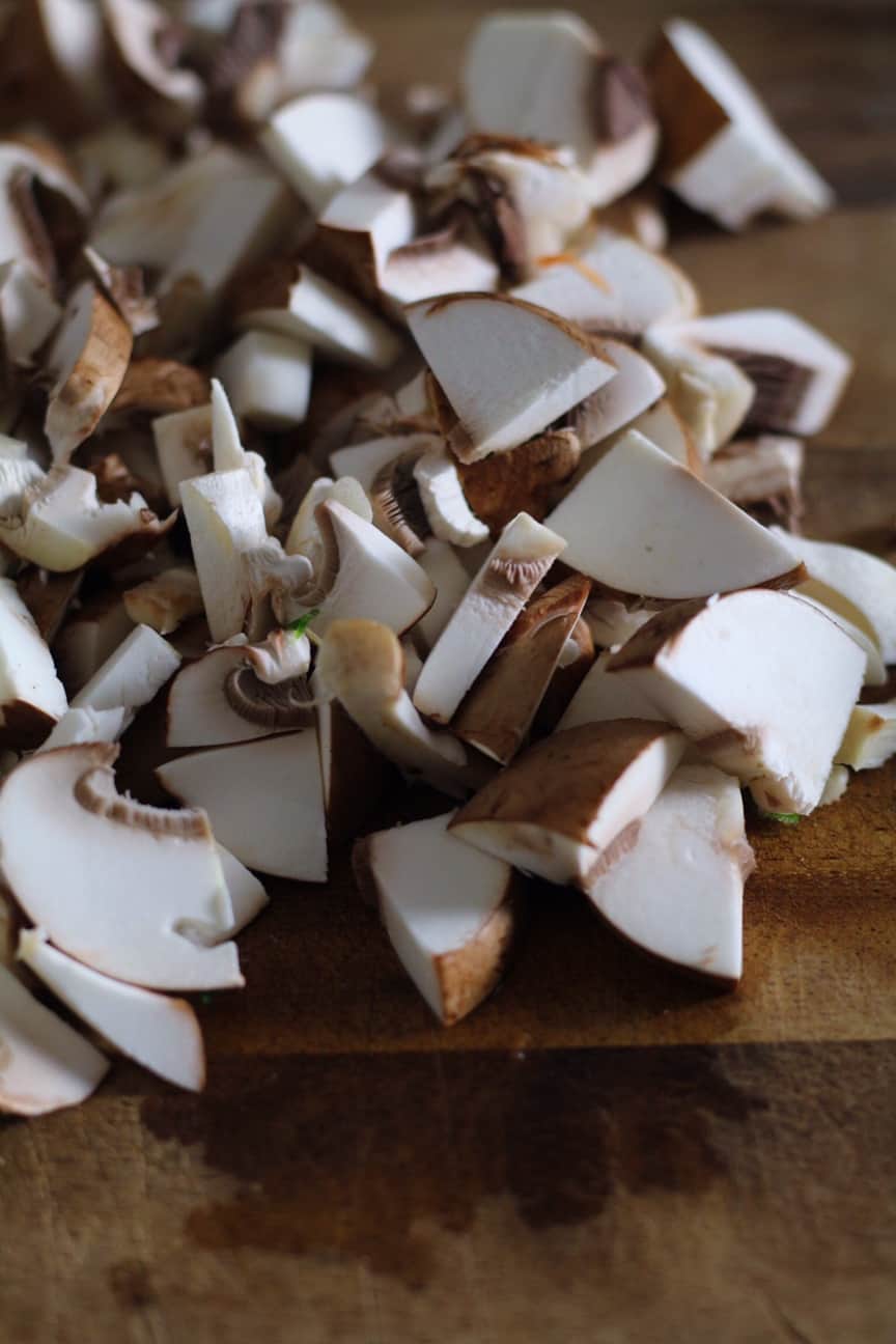 Chopped mushrooms