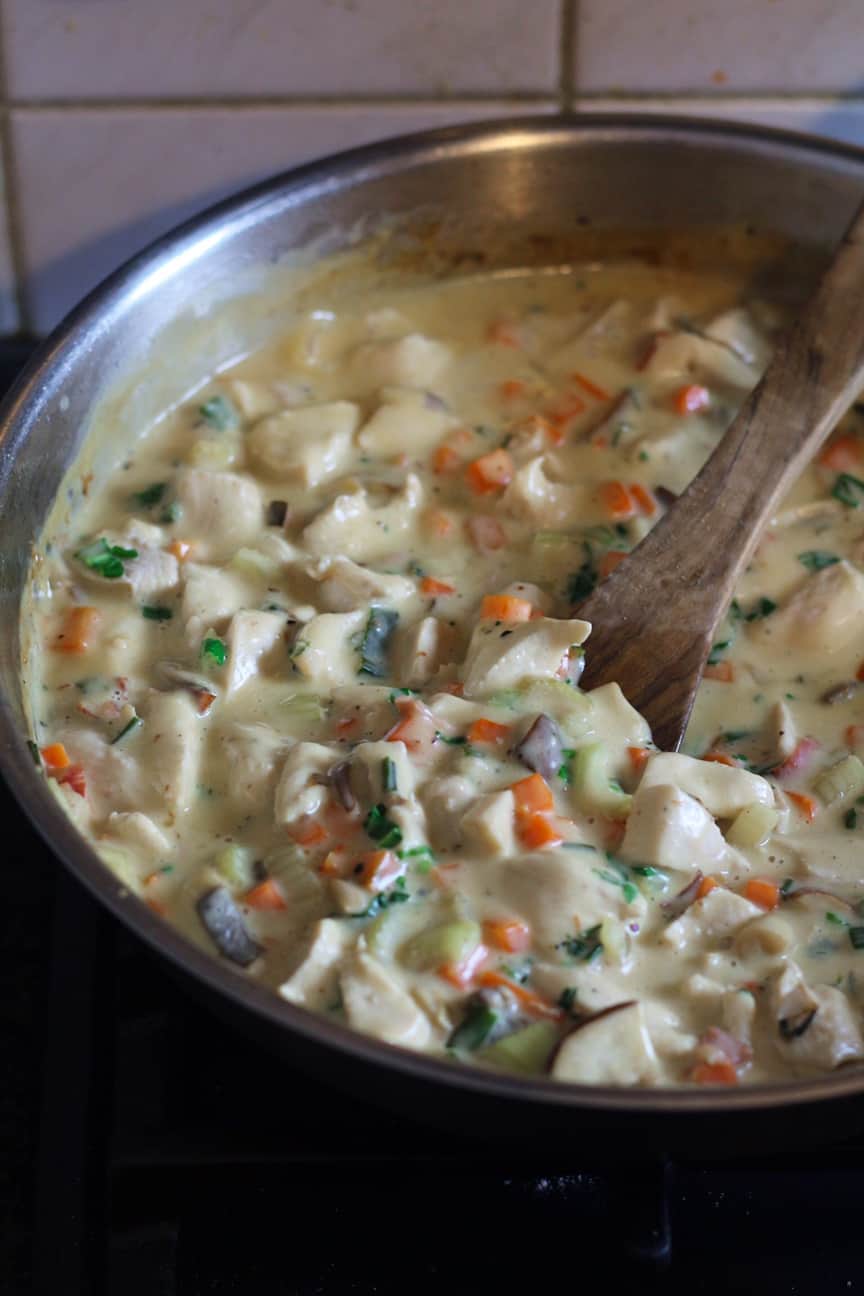 Creamy Chicken and Mushroom Pie filling Creamy Chicken and Mushroom Pie filling