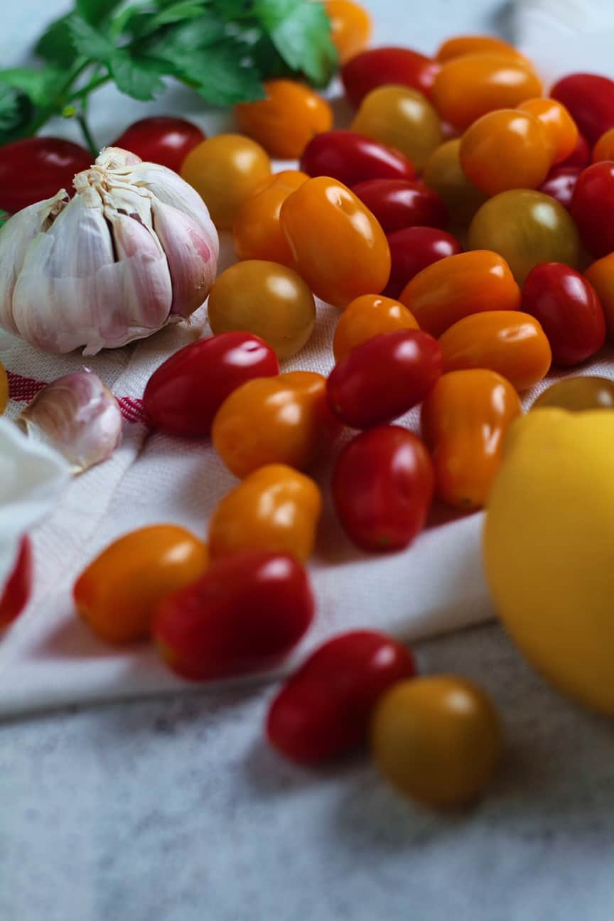Tomatoes, Lemon, Garlic, Parsley