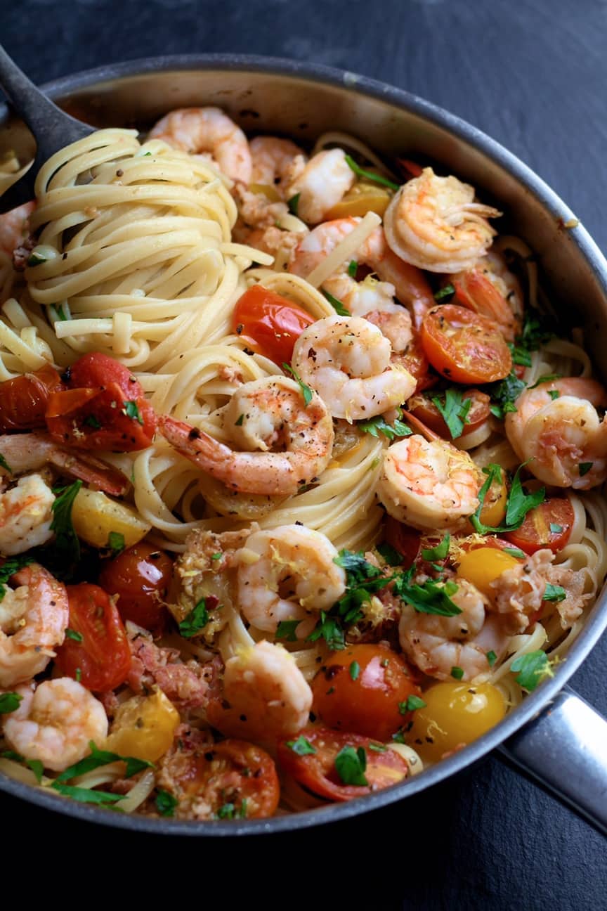 Prawn and Lemon Linguine Prawn and Lemon Linguine