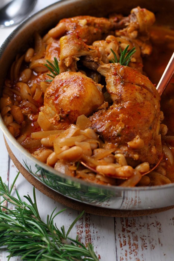 Braised Chicken and Beans