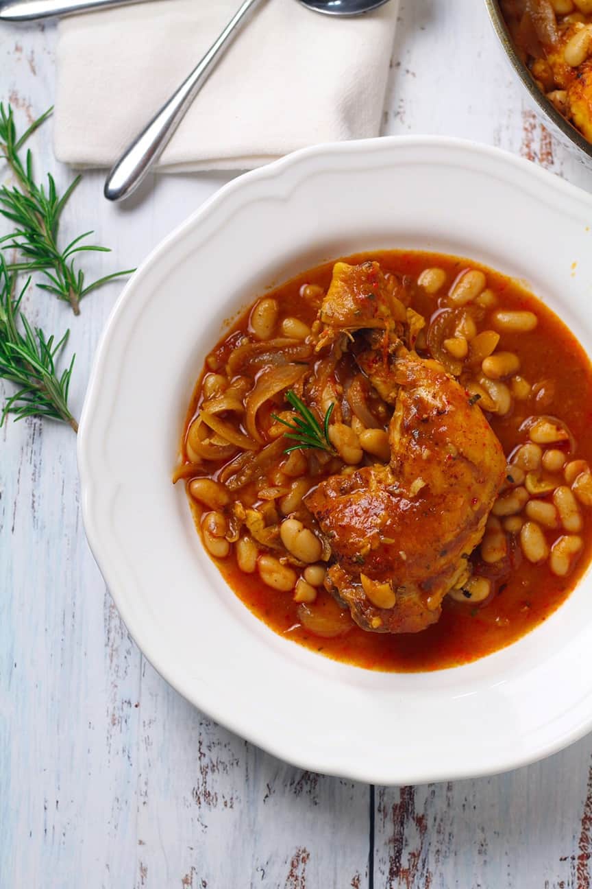 Braised Chicken and Beans