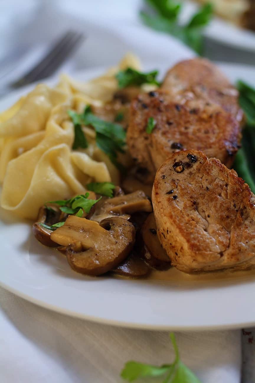 Creamy Mushroom Pork Medallions