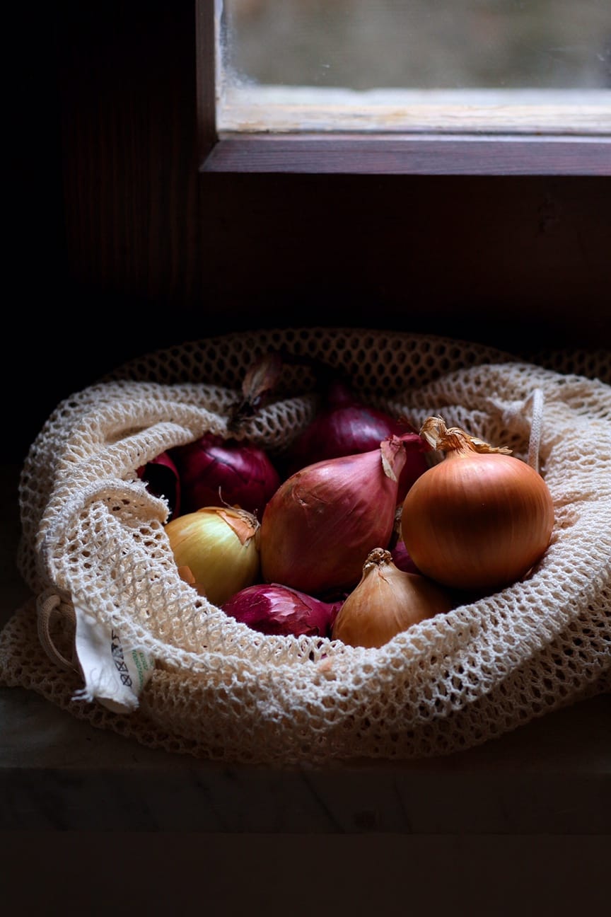 Onions and Shallots in Bag