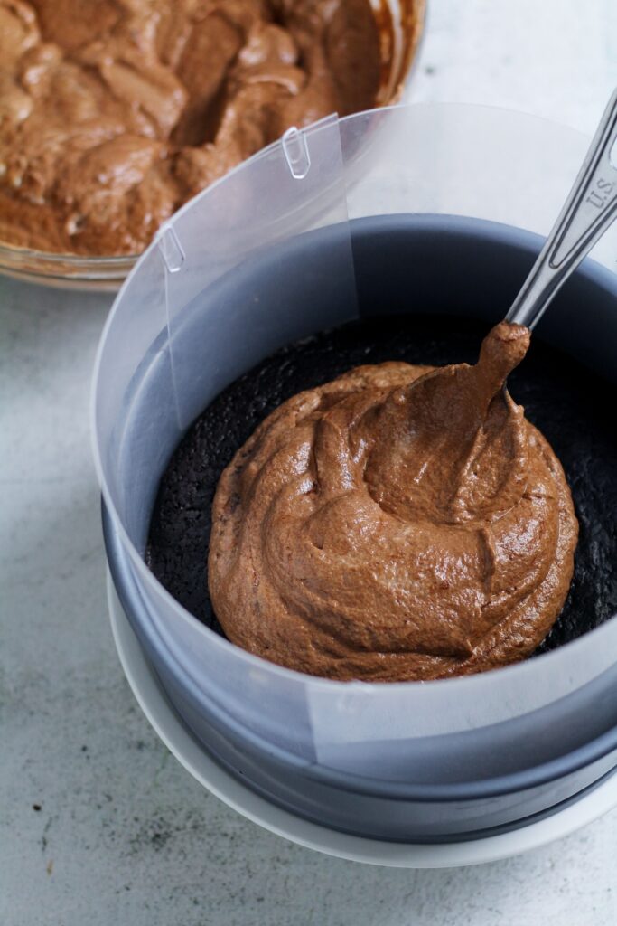 Dark Chocolate Mousse Cake Preparation
