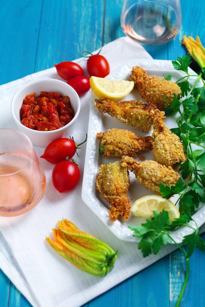 Ricotta Stuffed Zucchini Flowers