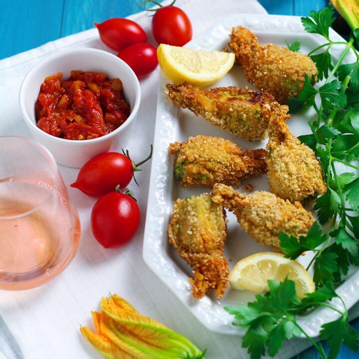 Ricotta Stuffed Zucchini Flowers