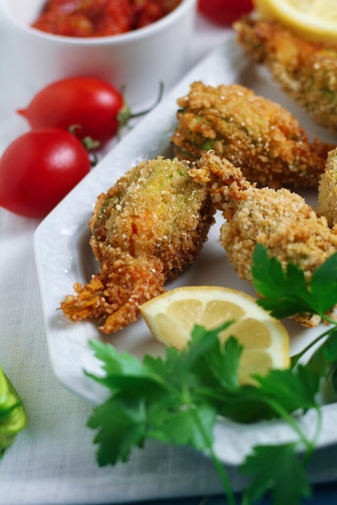 Ricotta Stuffed Zucchini Flowers