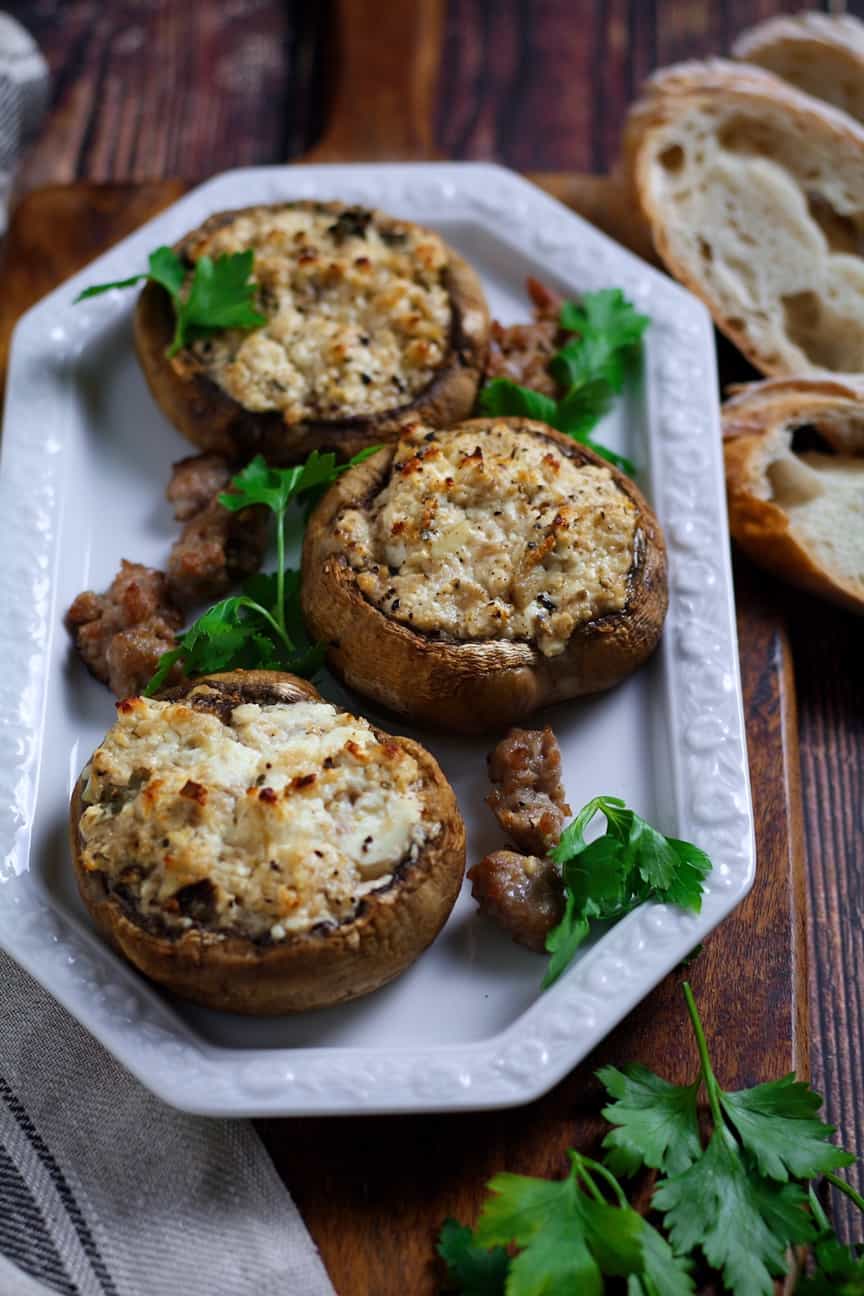 How To Make Roasted Feta Stuffed Mushrooms - Days of Jay