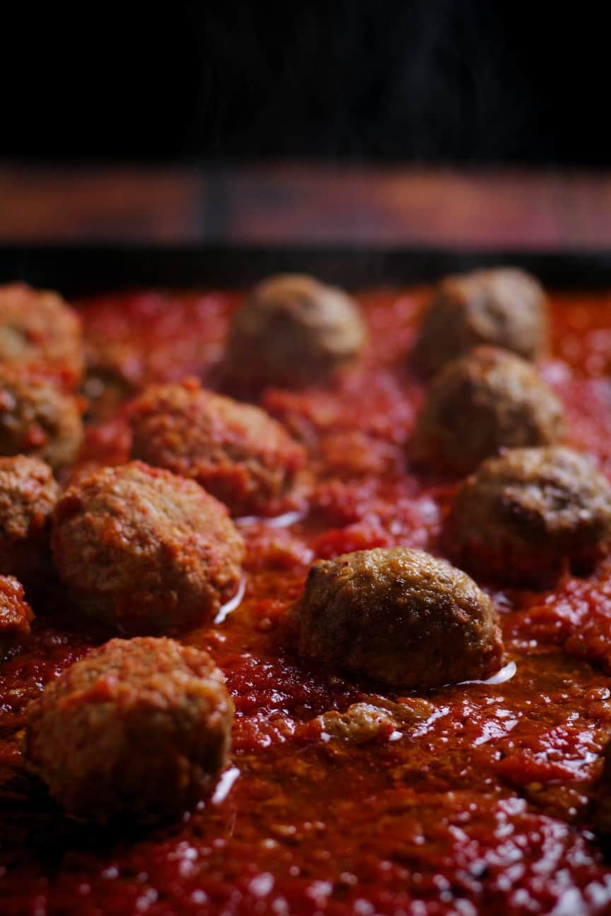 Baked Meatballs fresh from the oven.