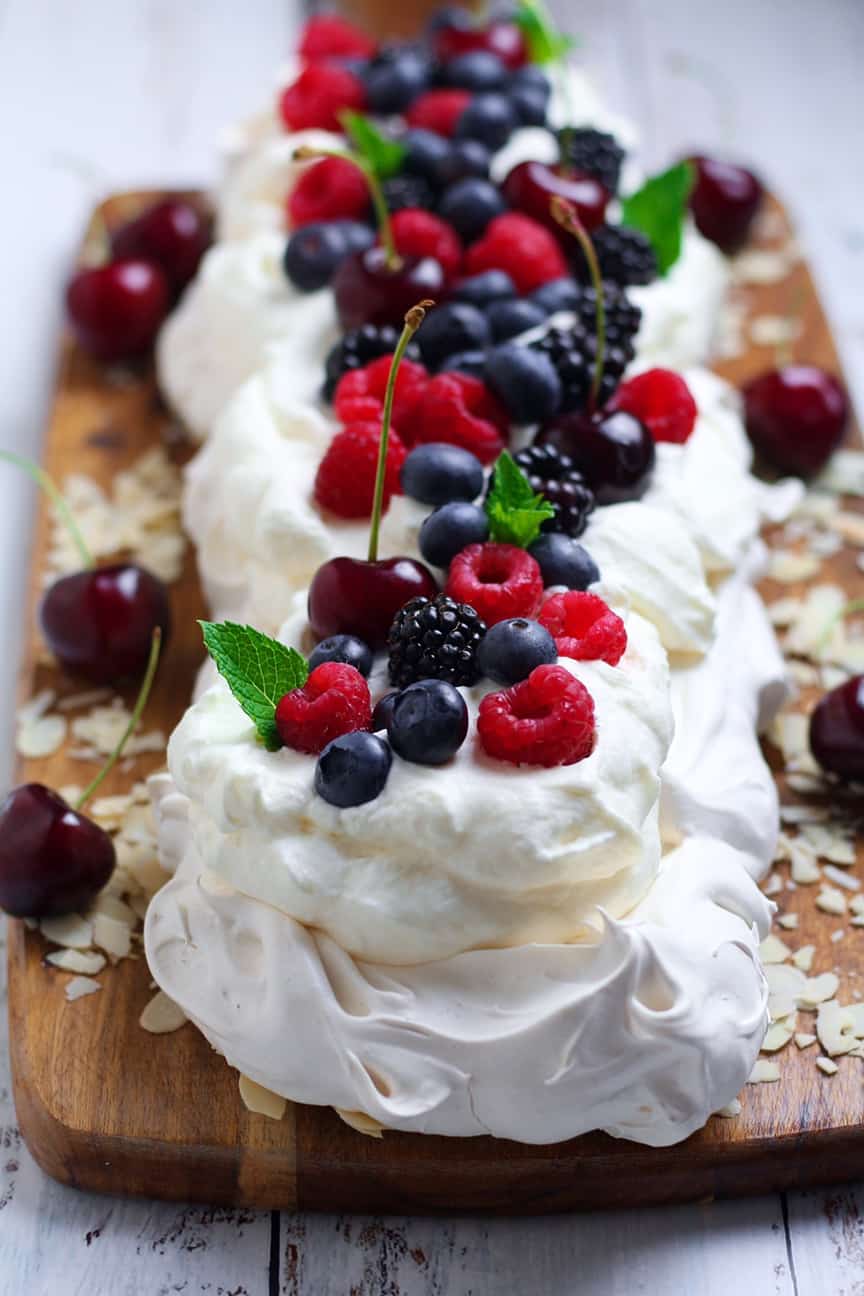 Summer Berry Pavlova Slice