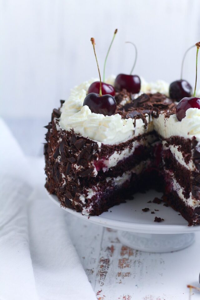 How to Make Black Forest Cherry Cake - Days of Jay