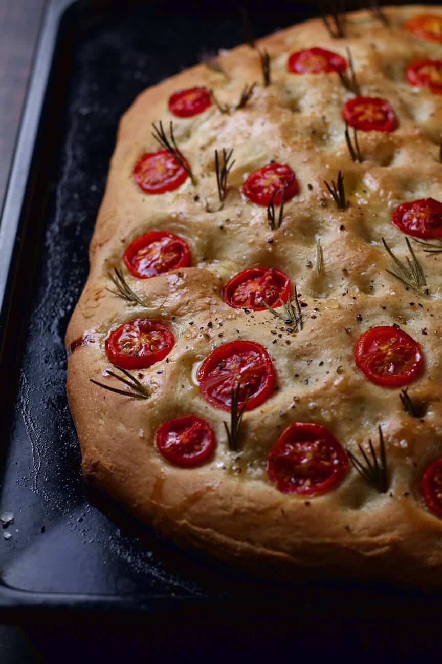 How to make Tomato and Rosemary Focaccia - Days of Jay