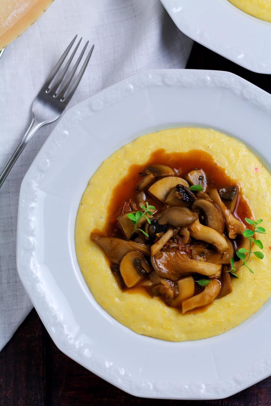 How to Make Italian Mushroom Ragu with Creamy Polenta