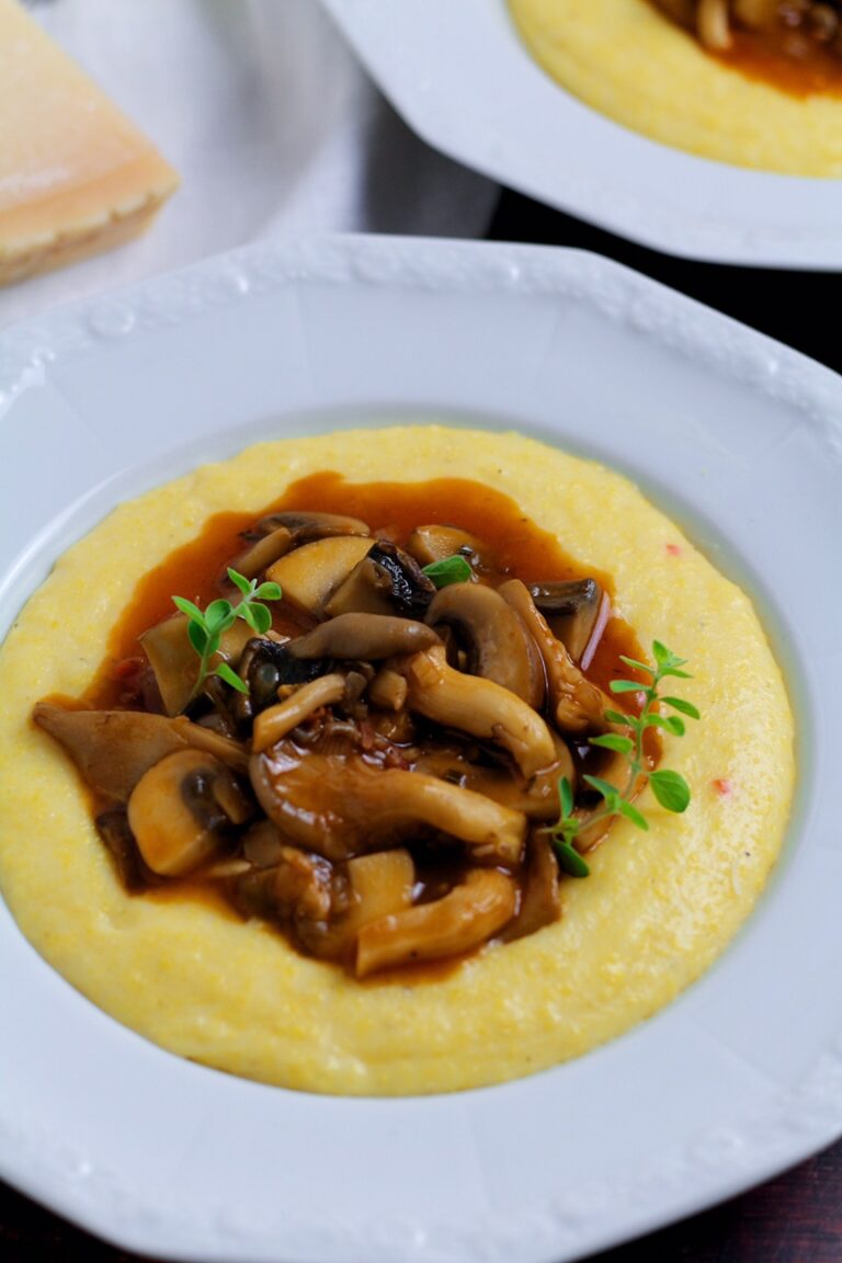 How To Make Italian Mushroom Ragu With Creamy Polenta 9237