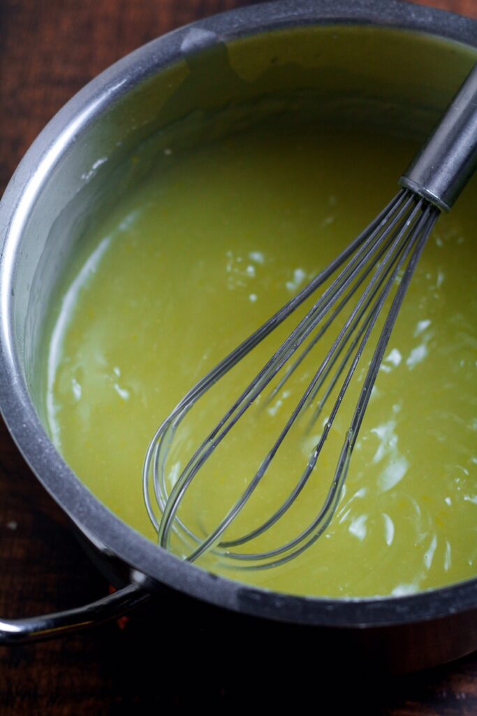 Lemon Meringue Pie filling when first thickened.