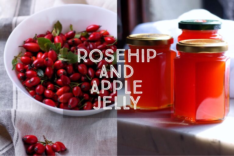 Sweet, tart and wonderfully autumnal, Rosehip and Apple Jelly is full of the flavours of the fall. Perfect for serving with scones and whipped cream or alongside a cheeseboard with some tangy cheddar.