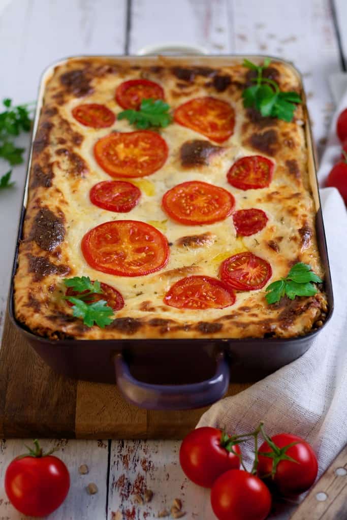 My all-time favourite veggie dish, my friend Sabine’s Pumpkin Seed Lasagne is so rich and satisfying even meat-eaters love it! Filled with healthy and delicious seeds this is the ideal dish to serve for your next vegetarian meal.