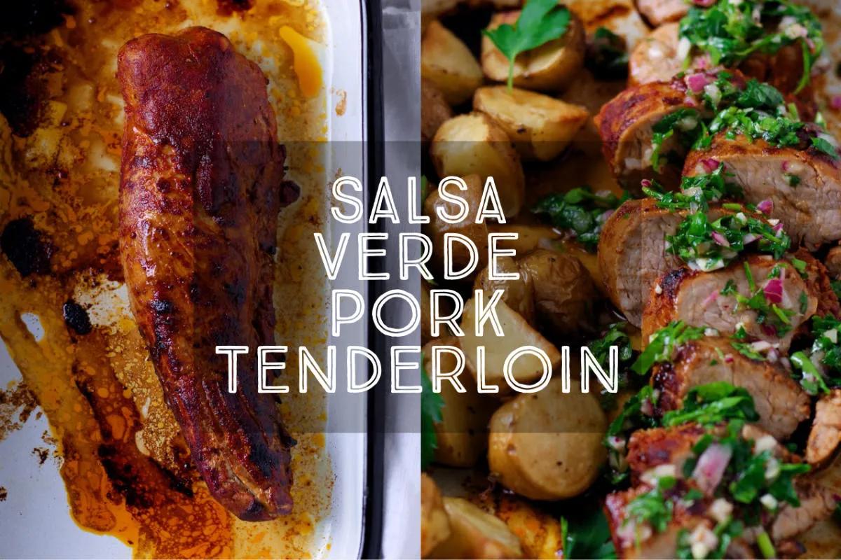 Melt in your mouth pork, topped with a vibrant green sauce, Salsa Verde Pork Tenderloin is so incredibly tasty it is worth making two as the first is guaranteed to disappear in a flash!