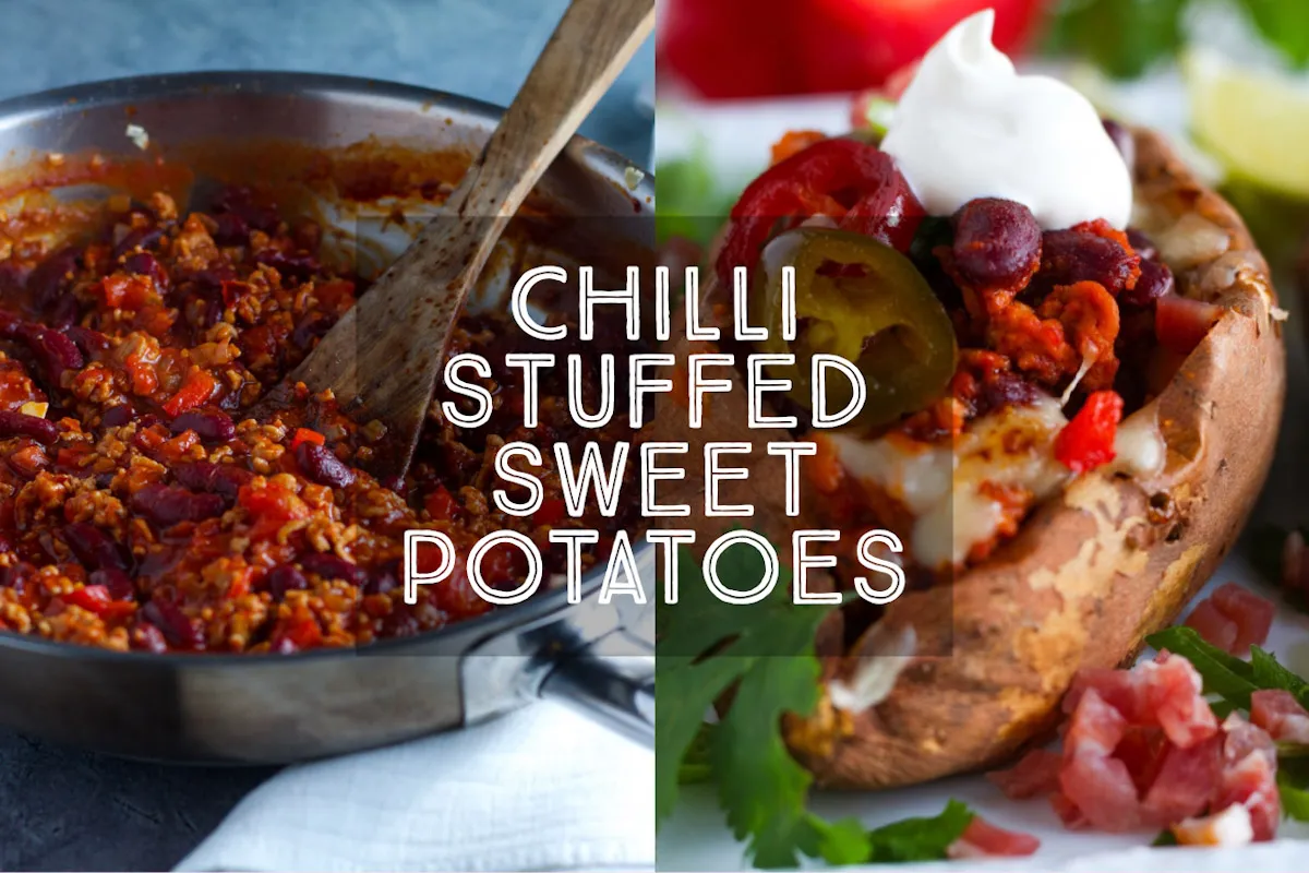 Chilli Stuffed Sweet Potatoes