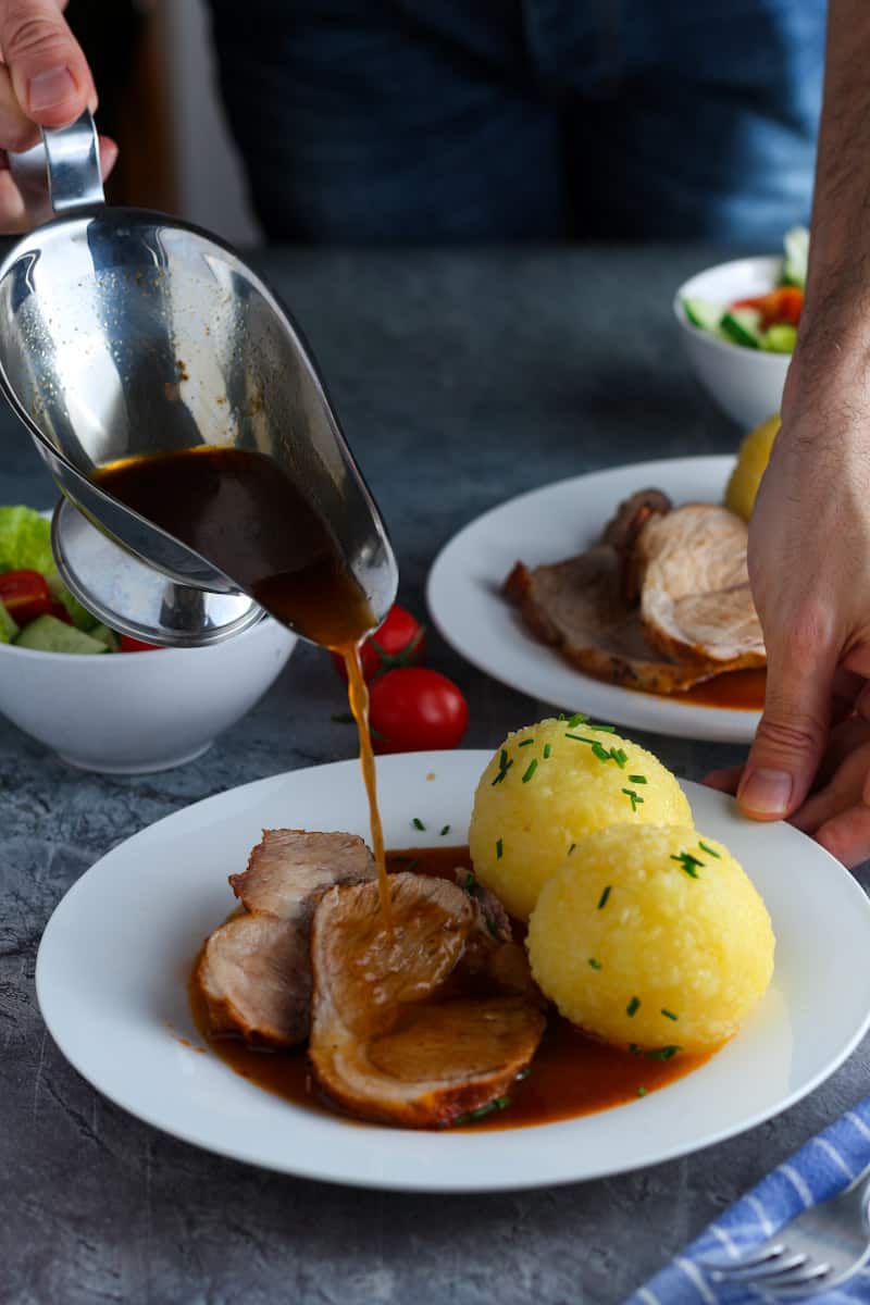 Bavarian Pork Roast with dark beer sauce