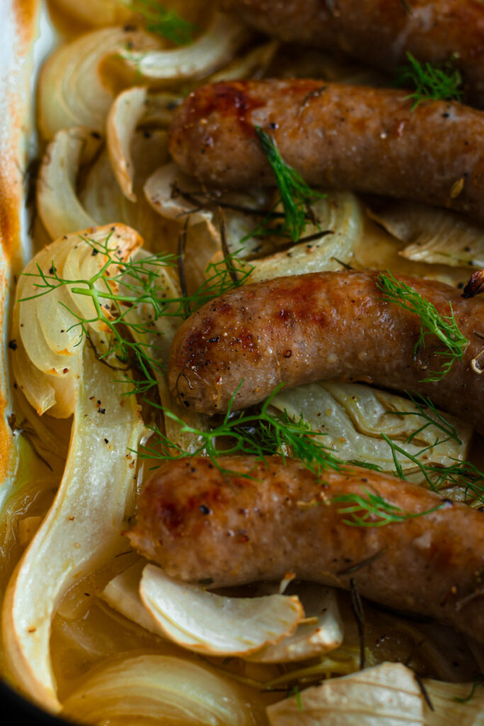 Roast Sausages and Fennell 