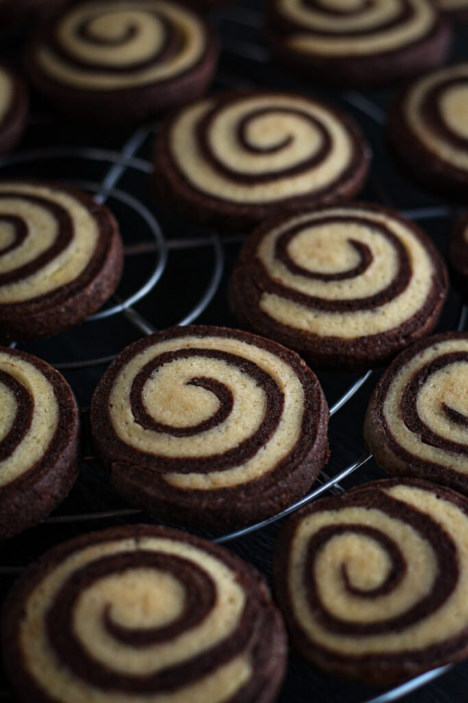 Baked Chocolate Pinwheel Cookies