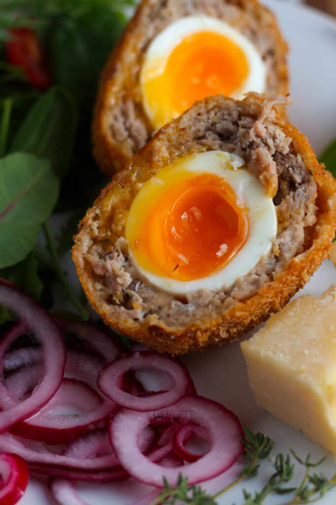Perfectly Soft Boiled Scotch Eggs