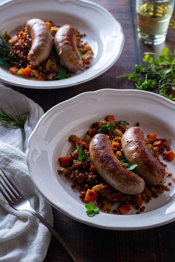 Italian Lentils and Sausages