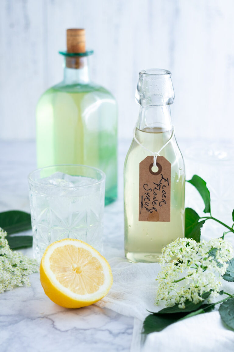 Elderflower cordial is a delicious syrup made from the flowers of the elder tree with a delicate, sweet, floral scent. MAde with three ingredients.