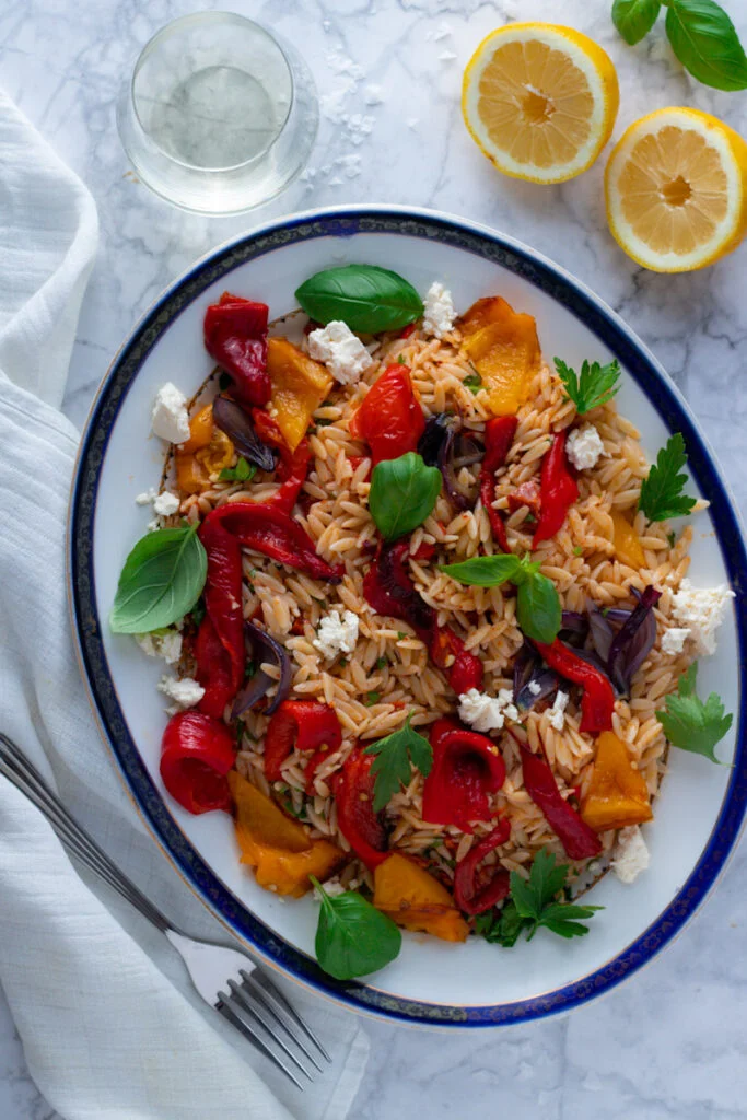 Orzo and Roast Pepper Salad