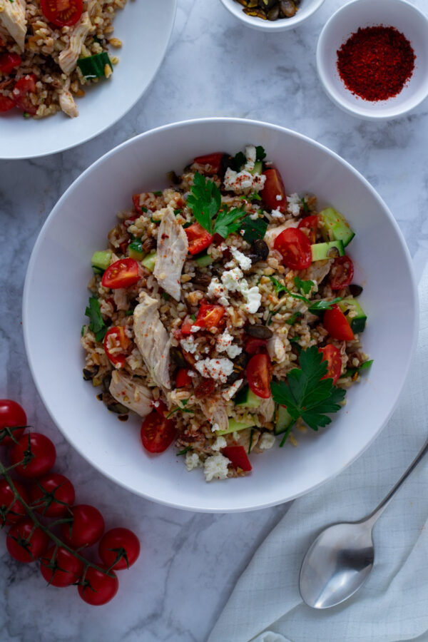 Healthy and delicious Chicken and Farro Salad Days of Jay