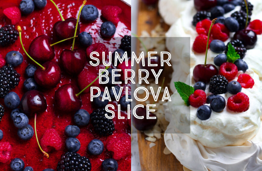 Berry Pavlova Slice