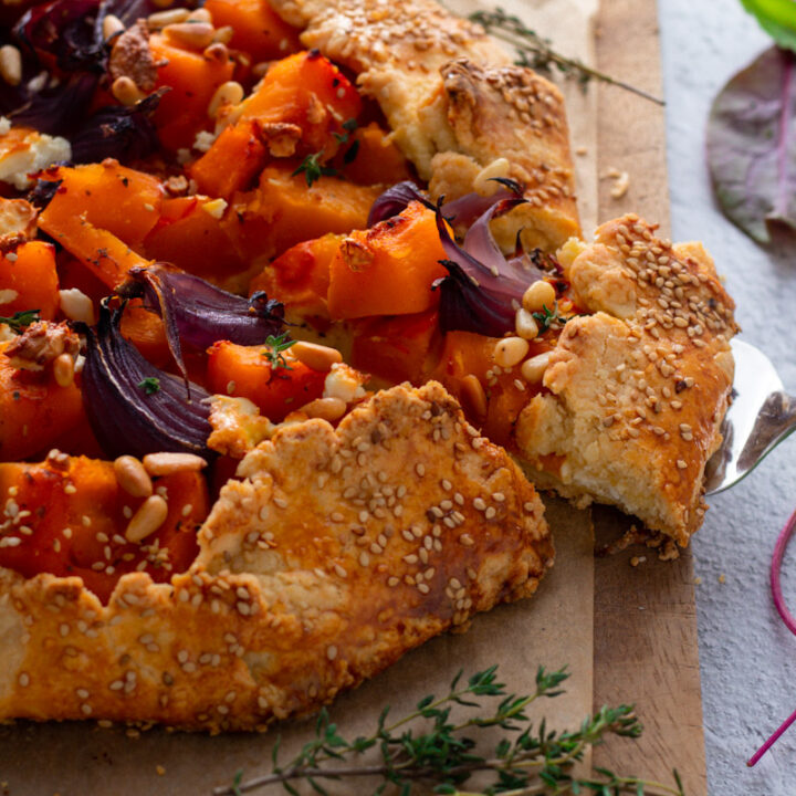 Pumpkin and Feta Galette.
