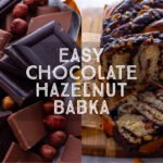 Chocolate hazelnut babka, braided chocolate loaf.
